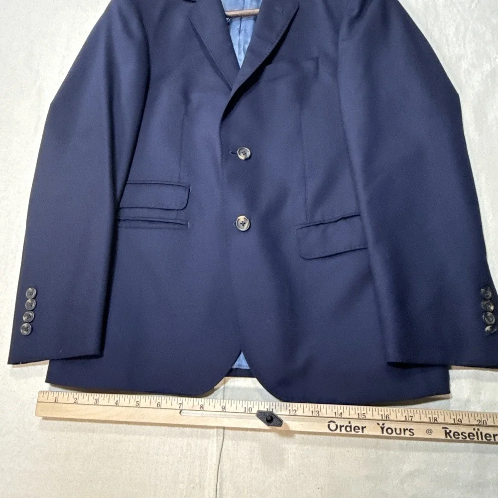 Strong Suit Blazer Mens 38S Blue Wool Flexo Sport Coat Jacket